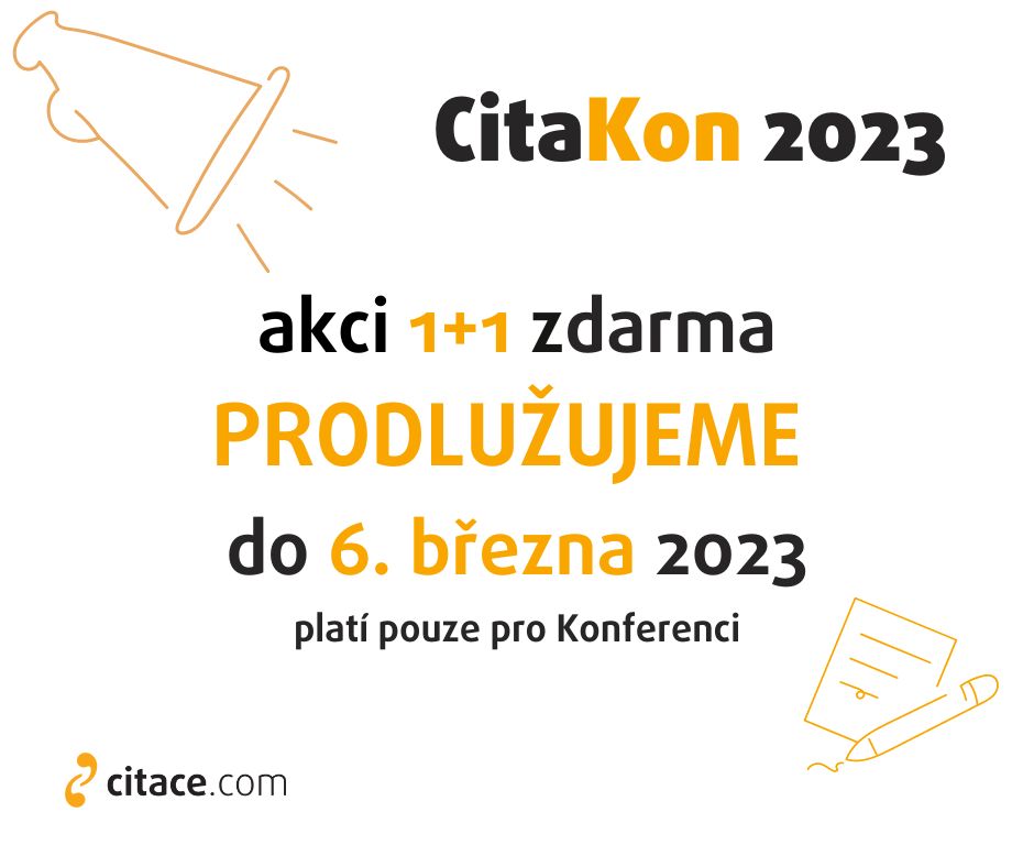 Prodlužujeme 1+1 na CitaKon